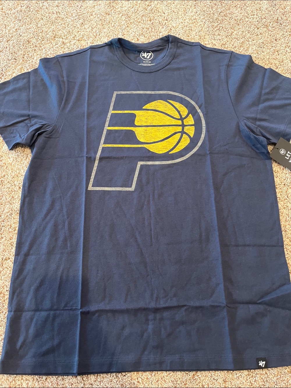 47 Navy T-Shirt with Yellow Indiana Pacers P Logo